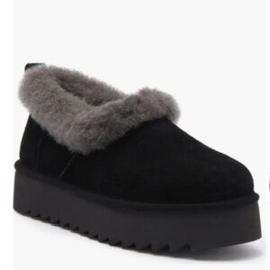UGG Women Nita Genuine Shearling Slipper Black Size 12